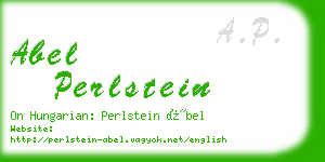 abel perlstein business card